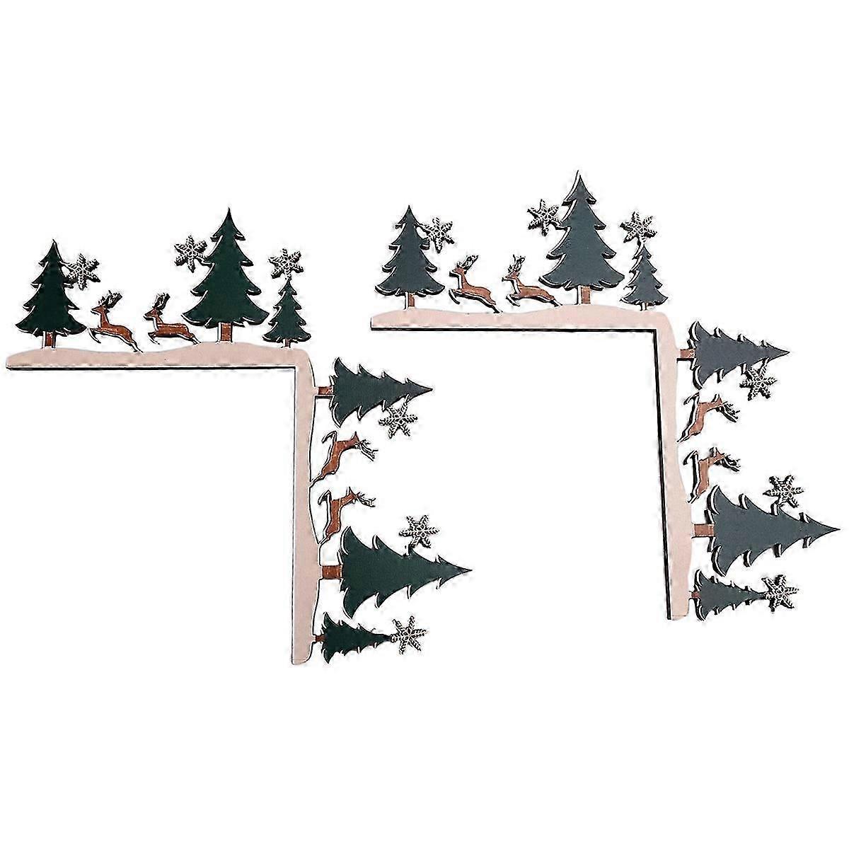 Christmas Door Toppers Decor,Top Door Frame Corner Sign Decorations,B