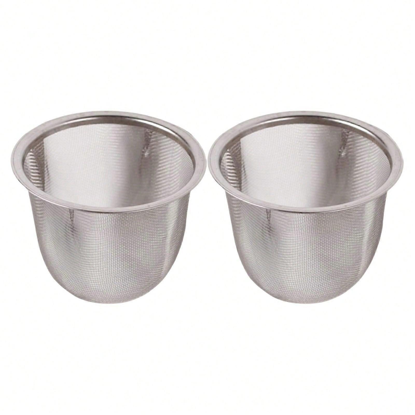 2pcs Stainless Steel Teapot Filter Mesh Strainer for Filtering Loose Teas Coffee and Drink Ingredient Kitchen Supplies