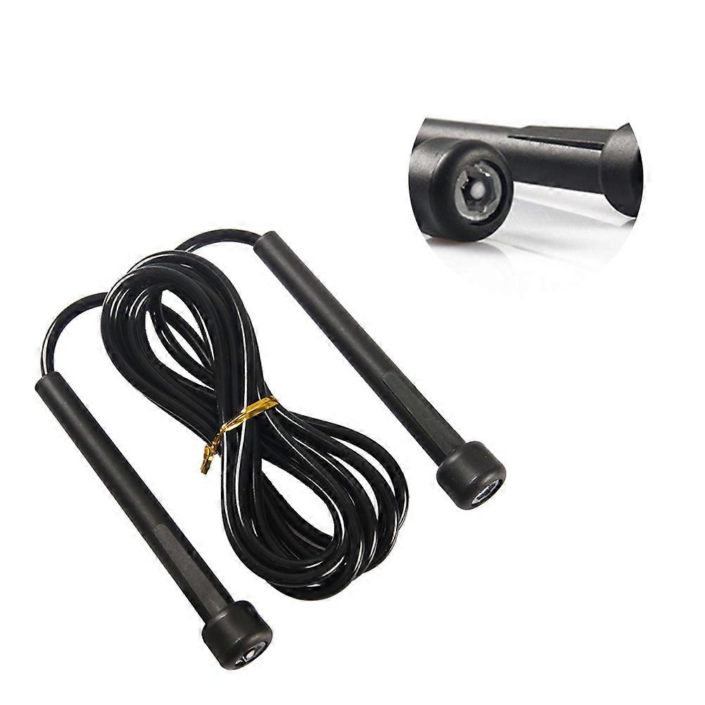 Adjustable Skipping Rope Crafted For Fitness Activities With Black Color And Comfortable Handles For All Ages 1Set