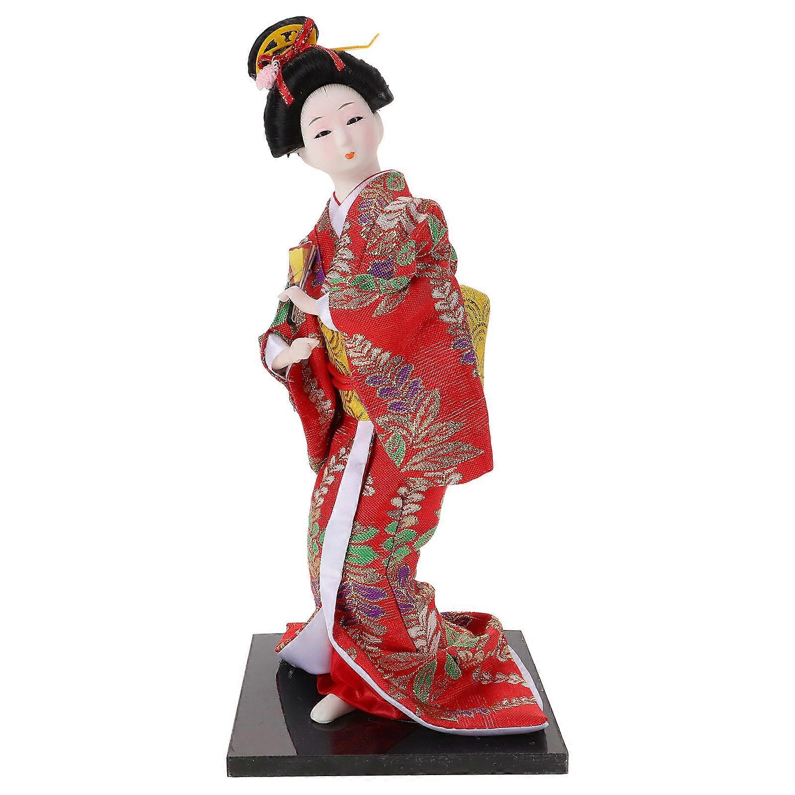 Antique Geisha Doll for Table Decor Japanese Style Figurine