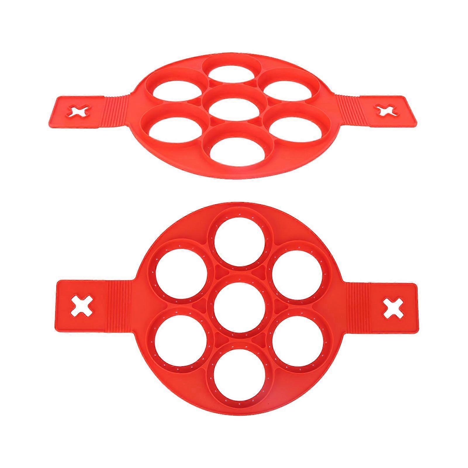 2Pcs Silicone Non-Stick Eggs Pancake Making Mold for DIY Kitchen Baking Cooking Accessory