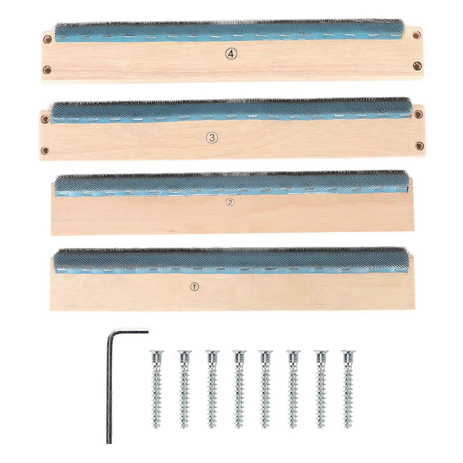 Embroidery Strip Frame 4 Sides 15.7in Wide Stable Sturdy Easy Assembly Rug Hooking Frame with Screws Wrech for Tufting