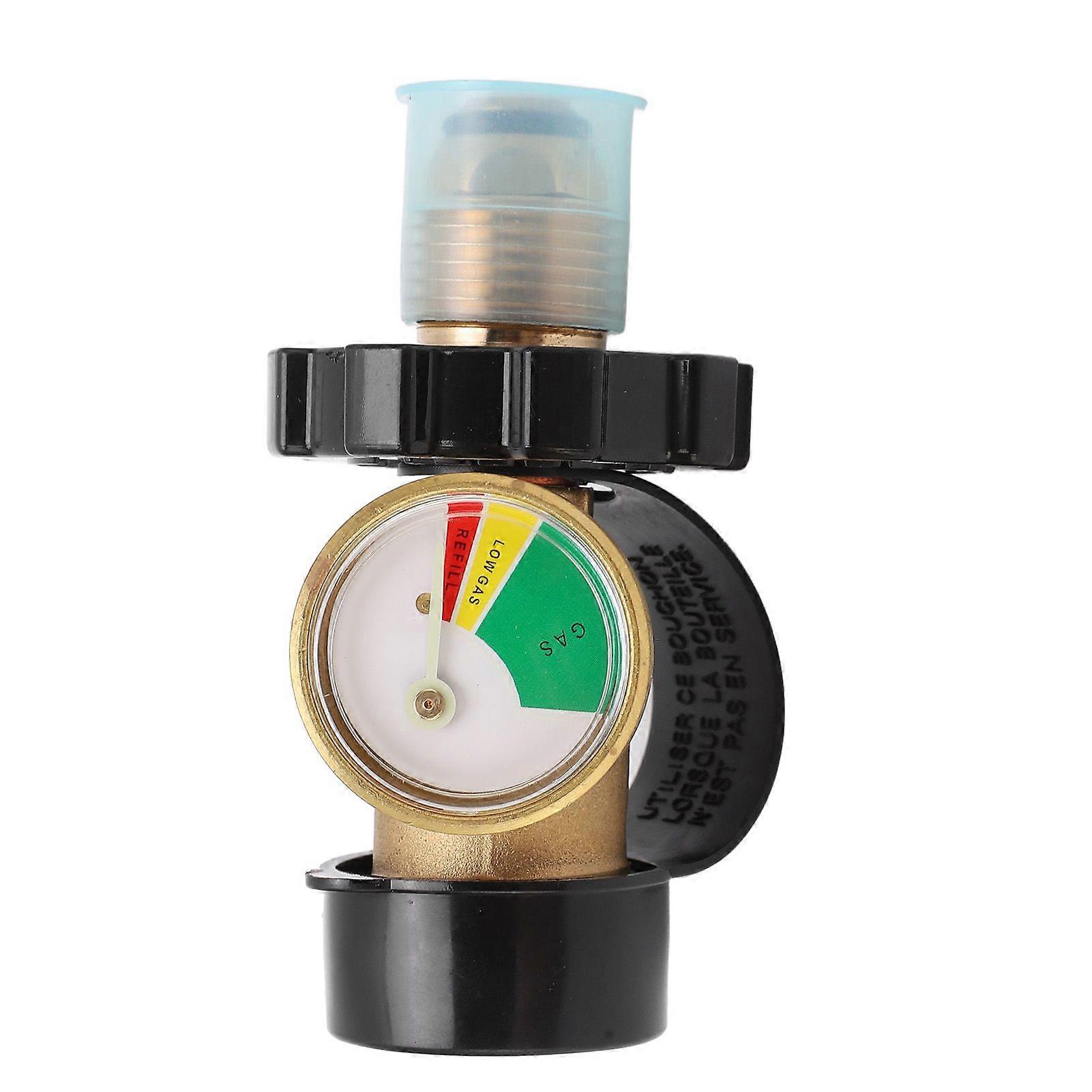 Gas Tank Adapter Color Coded Dial Leakage Detection Safe Protection Gas Tank Gauge Level Indicator