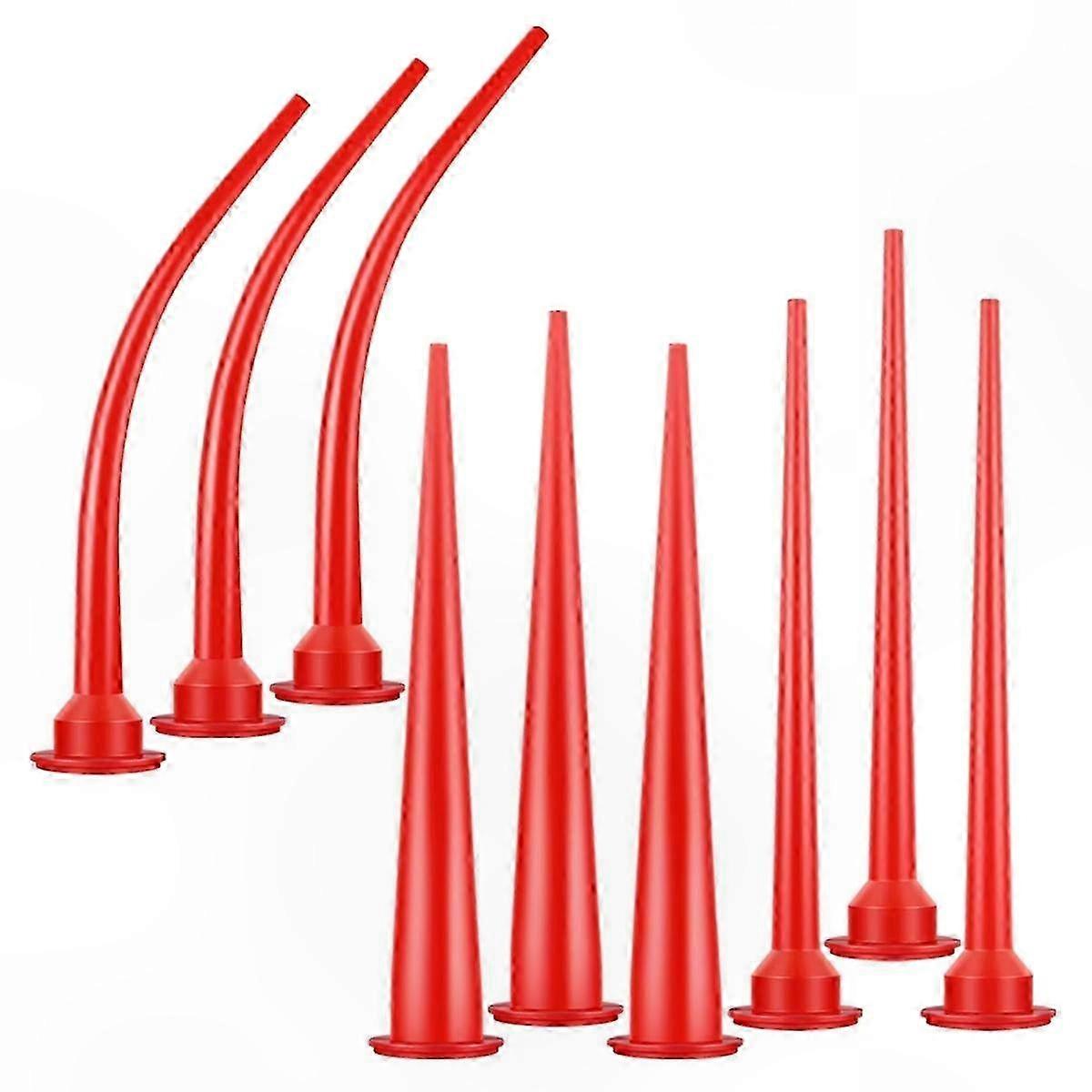 9pcs Curved Plastic Caulking Nozzle Applicator Extension Tool for Caulk Application