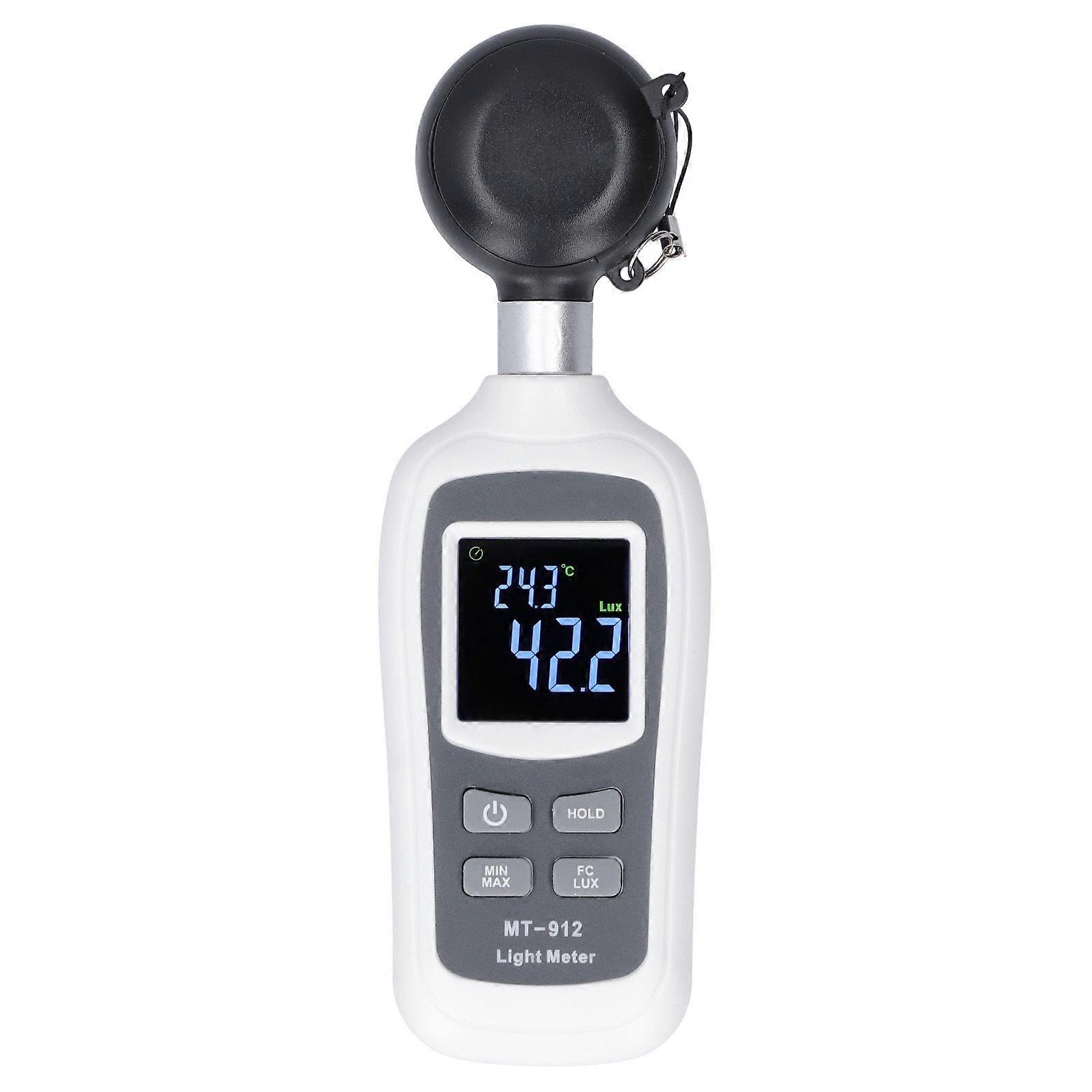MT912 Handheld Digital Light Meter LCD Mini Luxmeter Luminometer Photometer 0~200K Lx