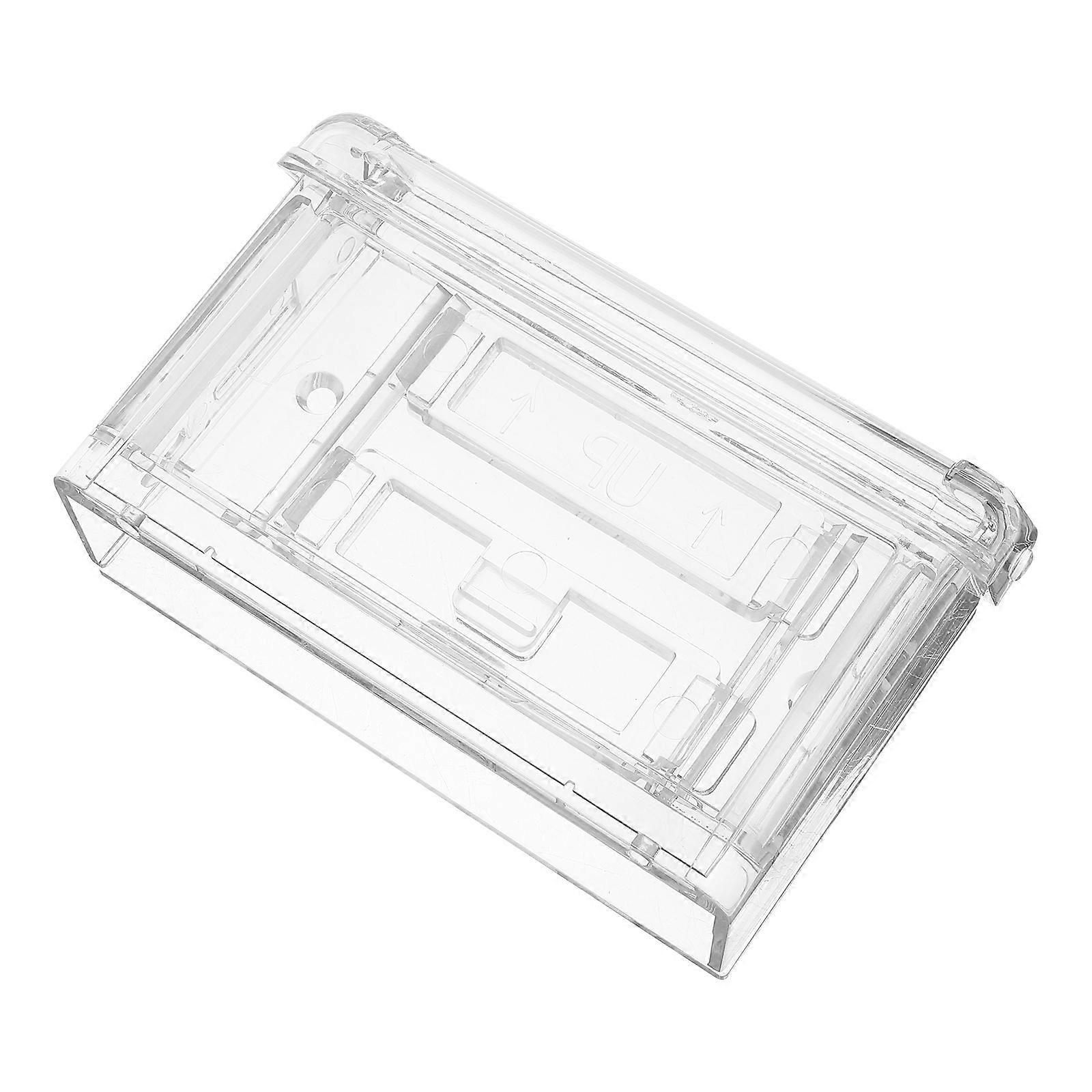 Business Card Box Transparent Organizer for Display 3Pcs Acrylic Holder