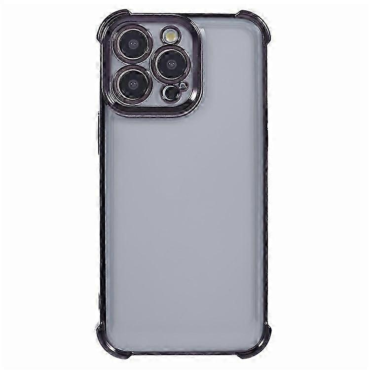 Compatible For iPhone 12 Pro Case Electroplating Heart Pattern Edge TPU Phone Back Cover