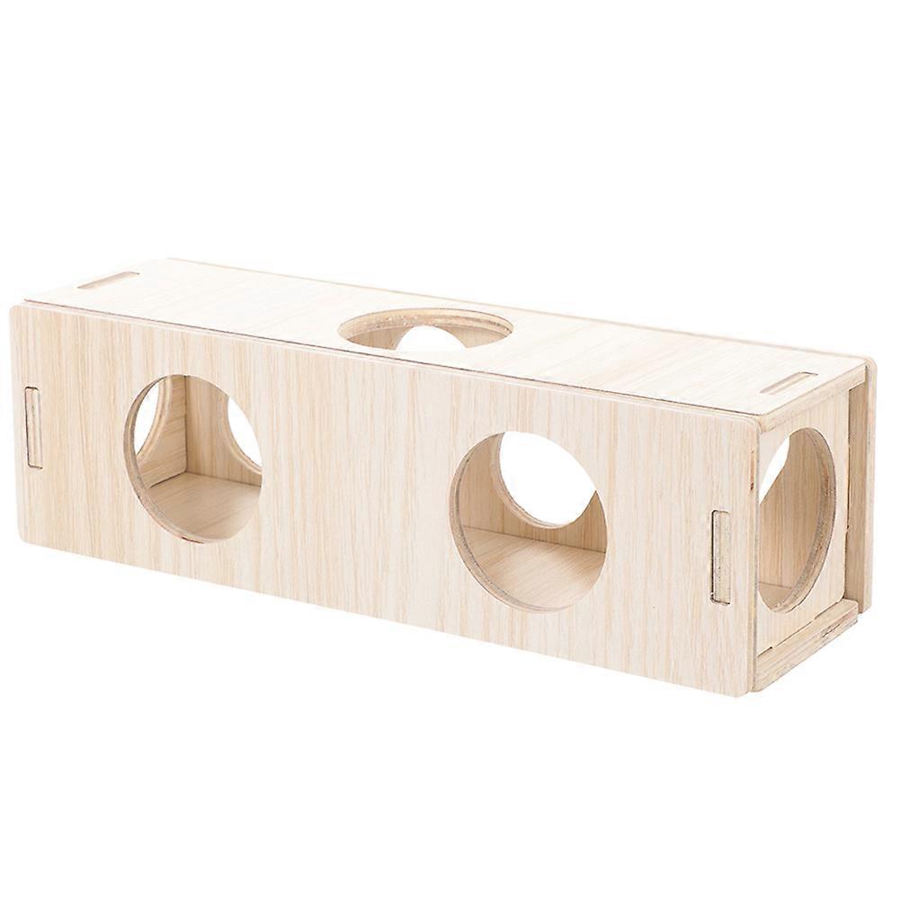 Guinea Pig Hideout Wood Tunnel Toy Providing Fun for Small Pets 5Pcs Set