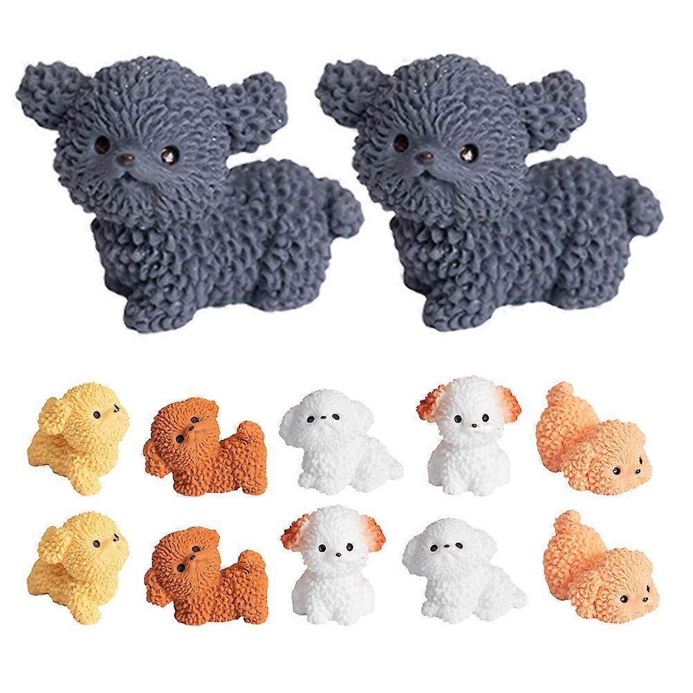 Dog Desktop Decoration Mini Resin Dog Figurines for Desk 60Pcs Assorted Colors