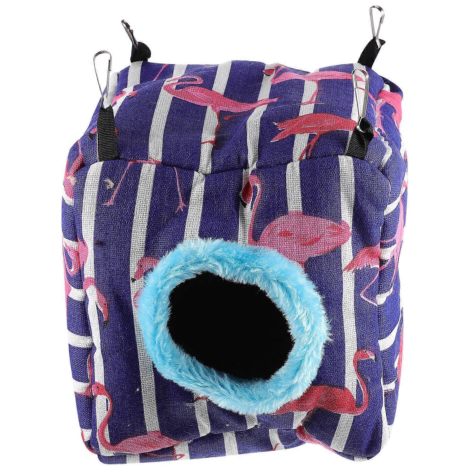 Squirrel Winter Hideout Cotton Bed for Small Pets 2Pcs Hanging Nest