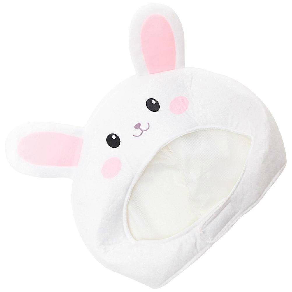 Bunny Hat Costume Accessory Plush Rabbit Ears Shape For Outdoor Activities In White With Photo Prop Function 1Set