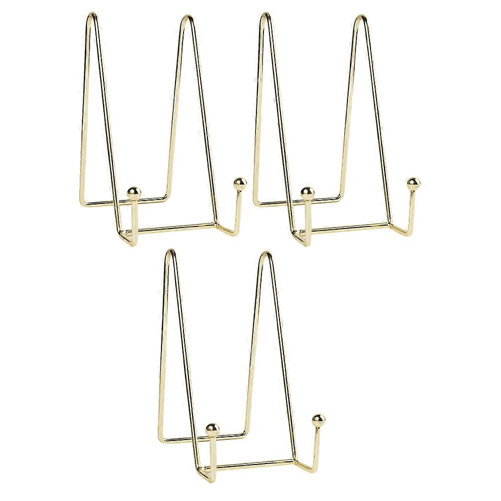 Plate Stand Golden 9Pcs for Picture Display Book Stand Artwork Display