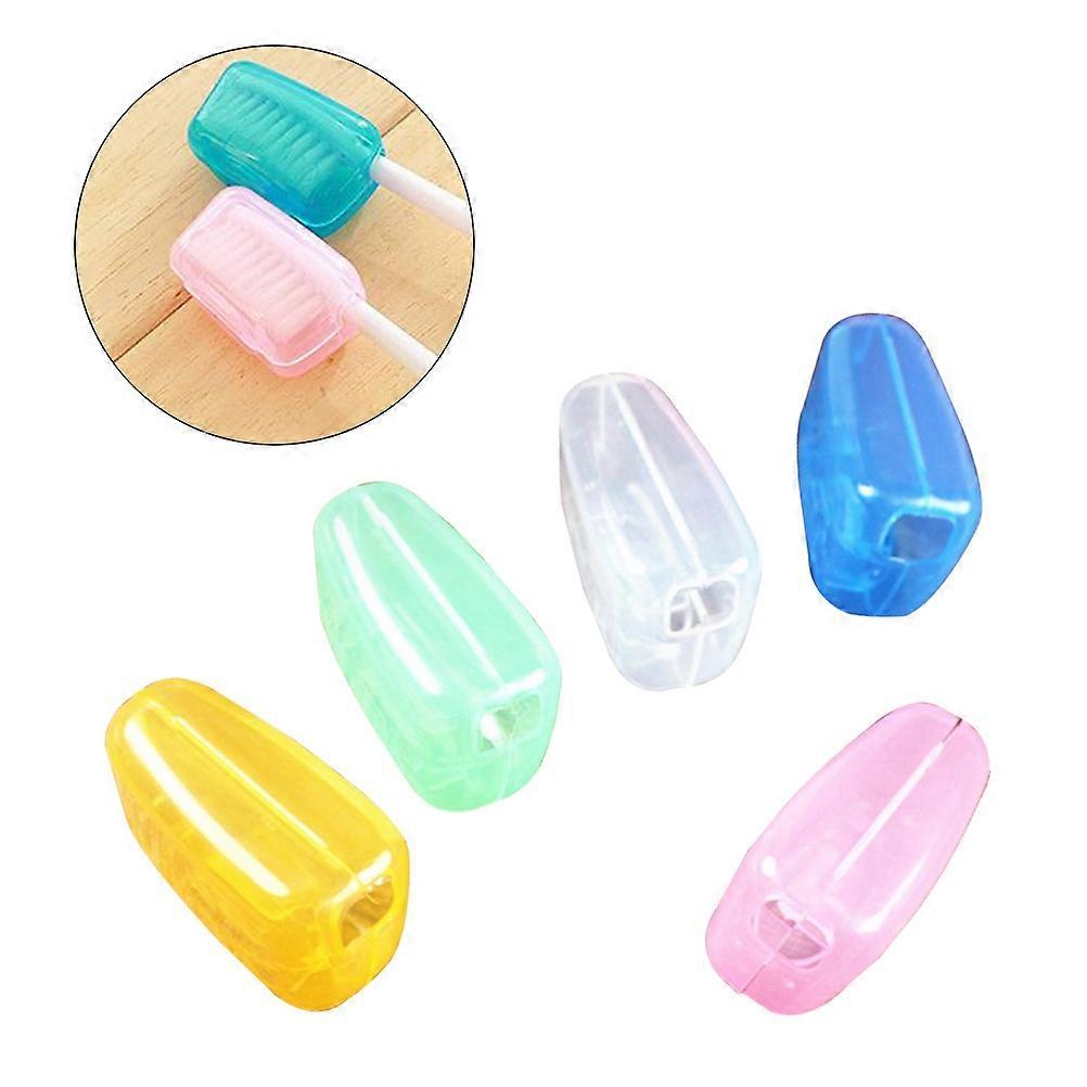 Toothbrush Head Cover Portable Case for Toothbrush Holding 10Pcs Random Color