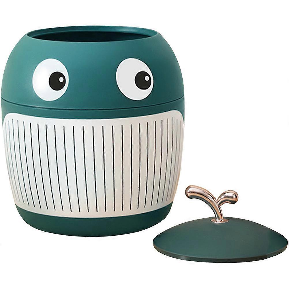 Tiny Trash Can Desk Trash Can Small Wastebasket for Home 2Pcs Green