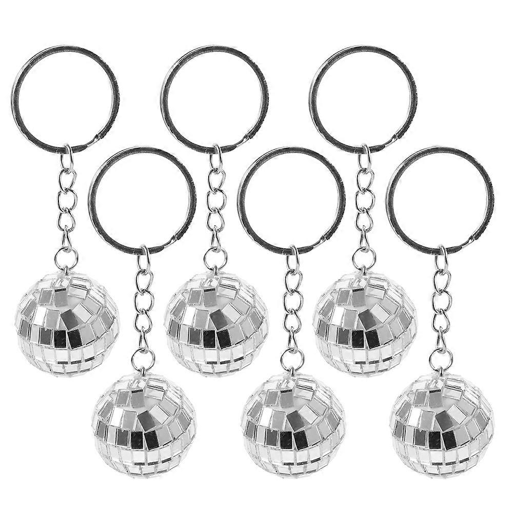 Mirror Ball Keychain for Party Favors Including 24Pcs Disco Ball Ornaments