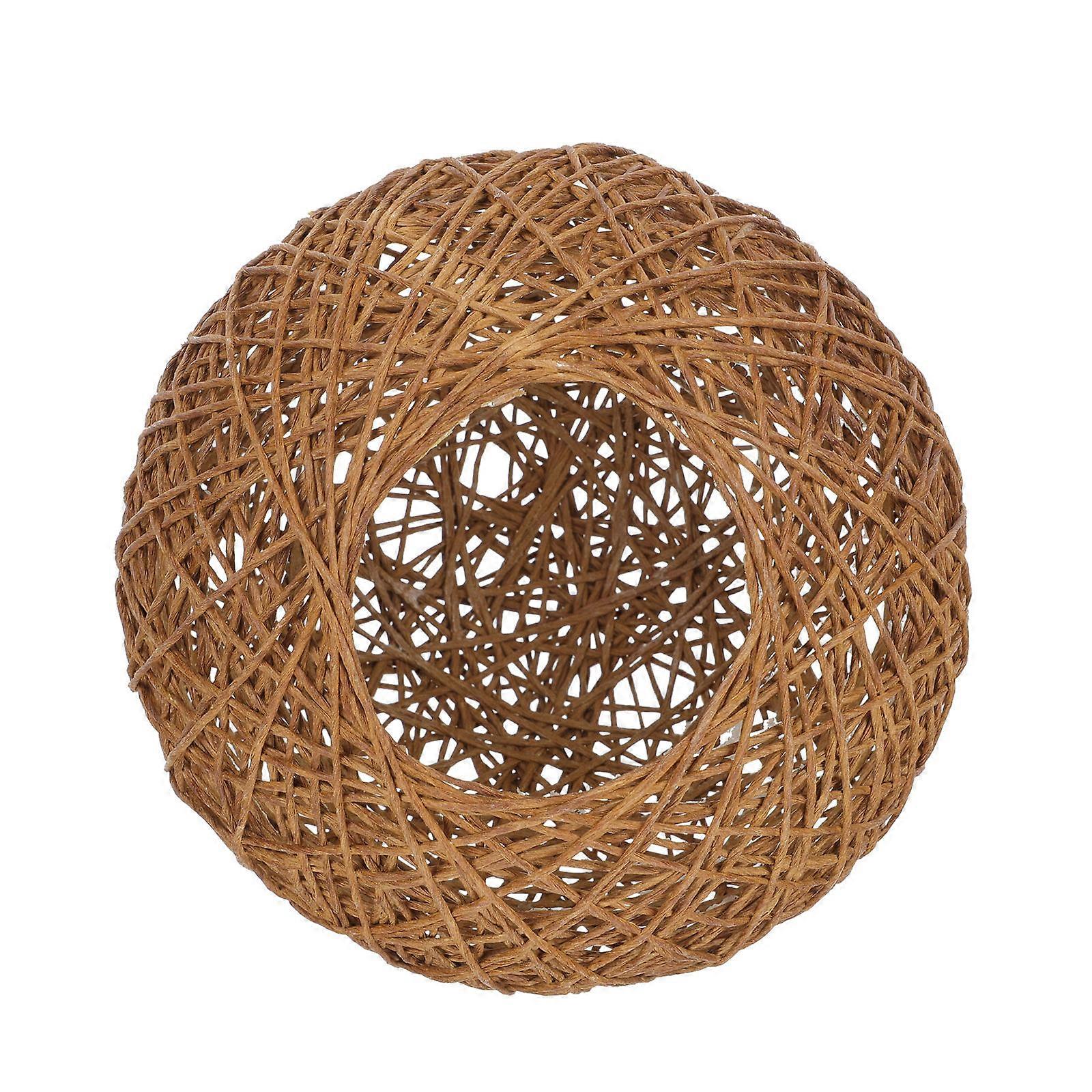 Rattan Lampshade Ball Shape Ceiling Light Cover for Home Use 3Pcs