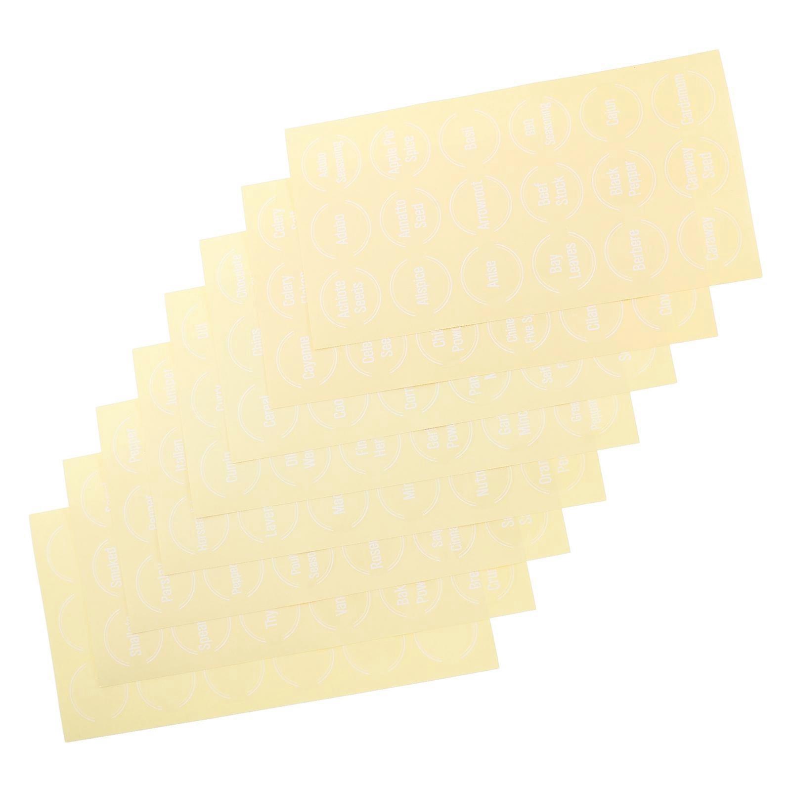 Canister Labels for Food Storage for Decoration 40 Sheets of Transparent Round Labels