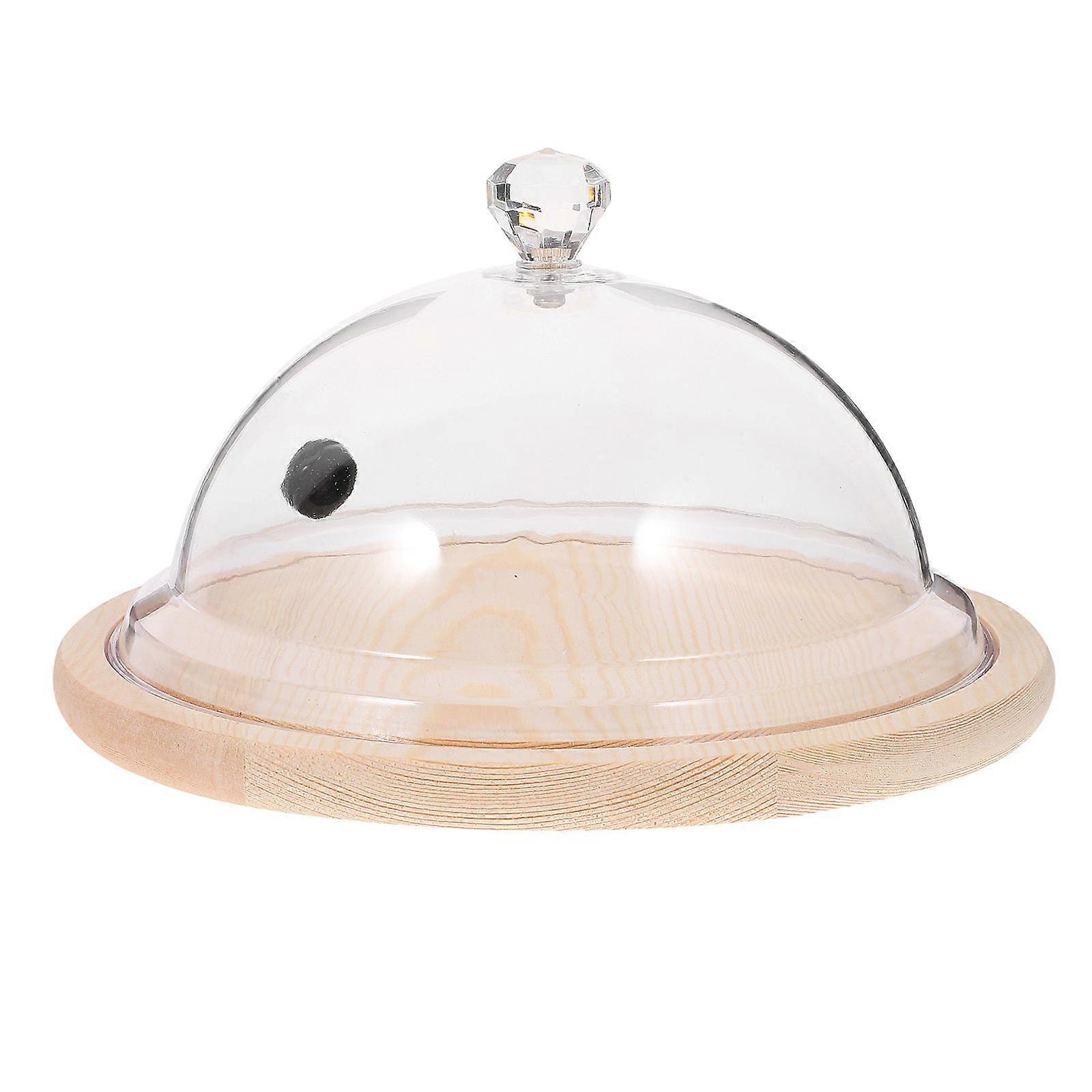 Clear Cake Dome for Display Use 2Pcs Dome Lid with Base