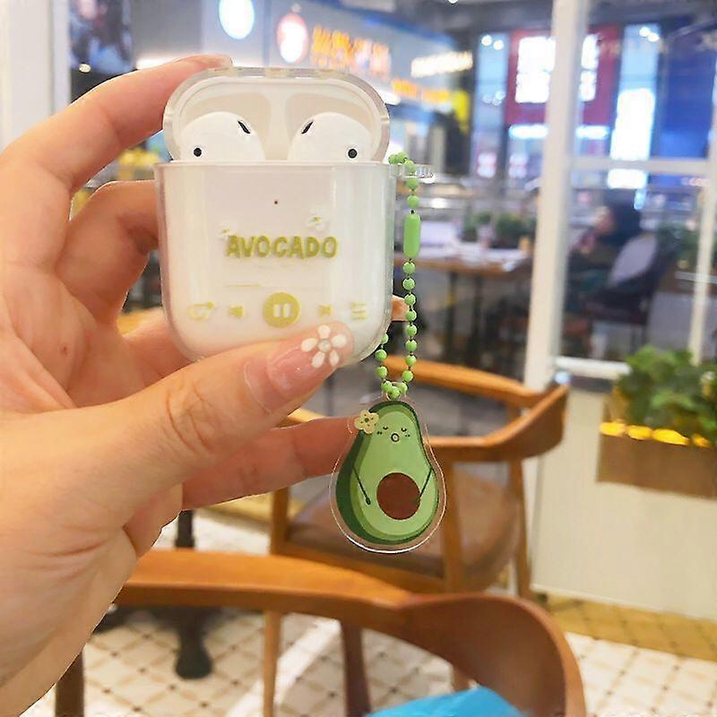 Cute Fresh Flower Earphone Case for AirPods 1 2 Pro Case Transparent TPU Air pods 3 Bluetooth Headphone Charging Box with Keychain~000562