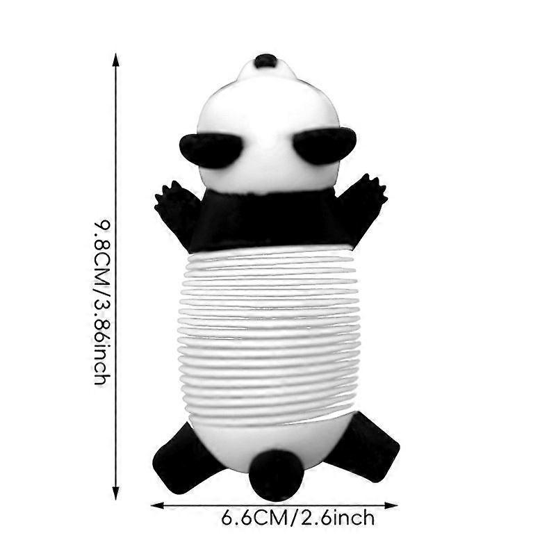 New creative movable spring panda retractable decompression panda plastic toy