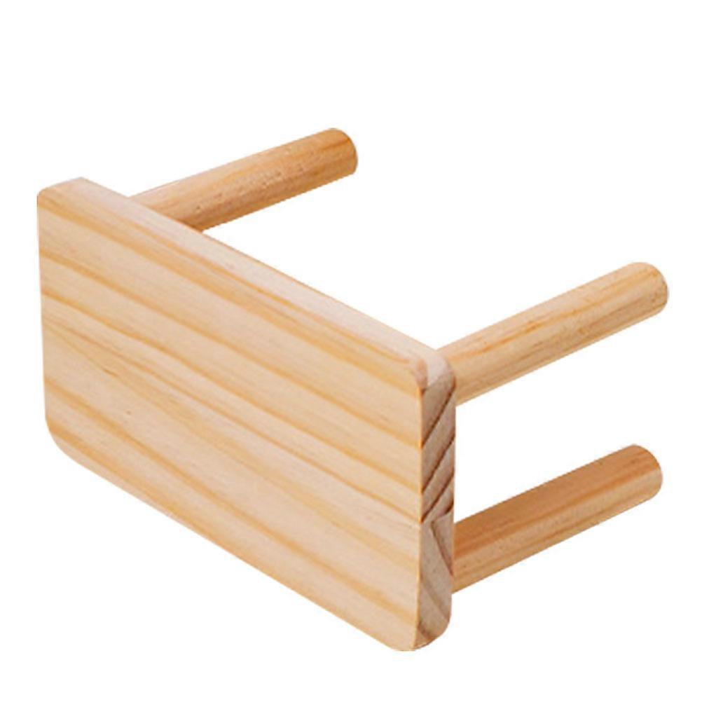 Hamster Wood Platform Pet Accessory Climbing Entertainment Skill Development Khaki 25.00X15.00X12.00CM 1Pack