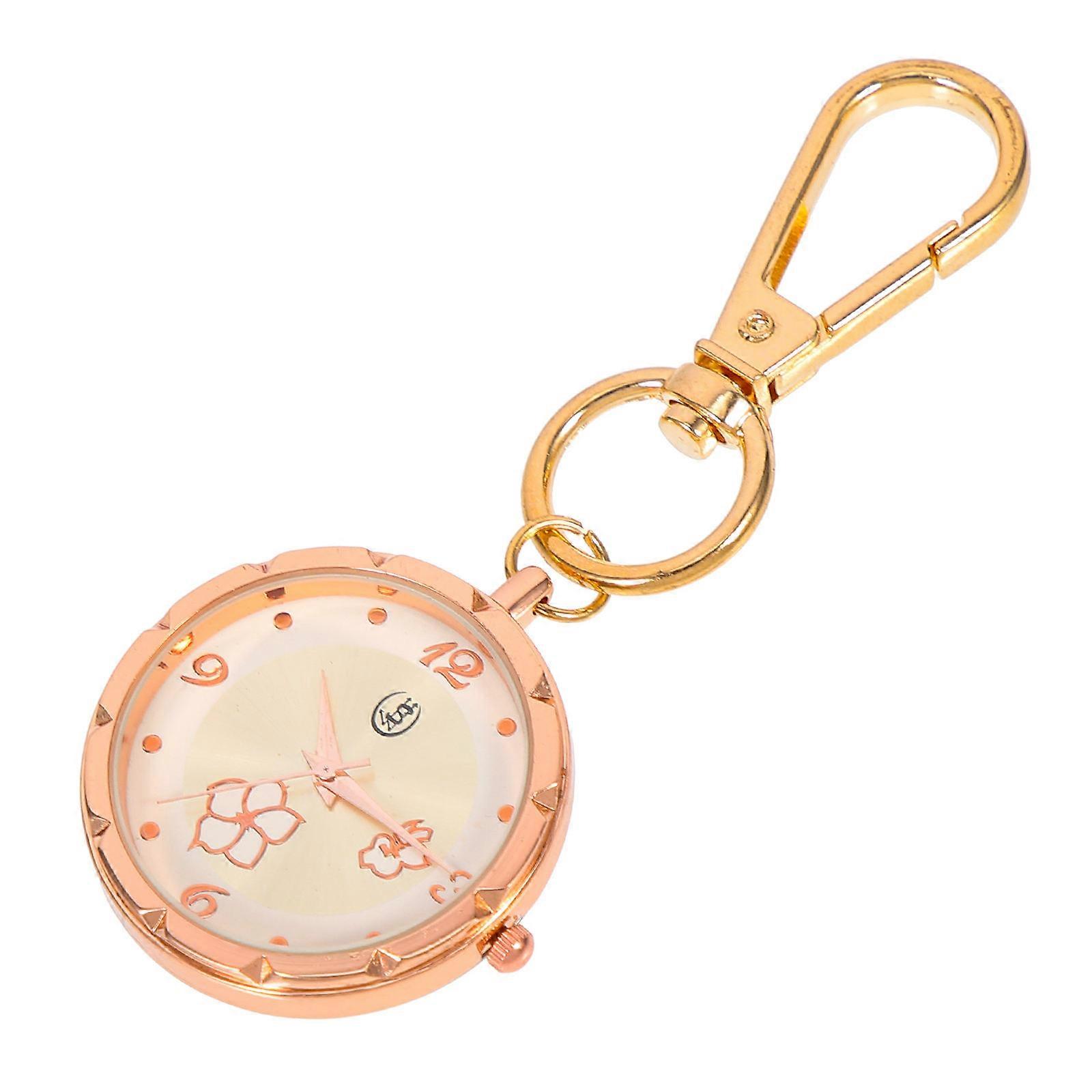 Clip on Pocket Watch for Nurses 4Pcs Key Buckle