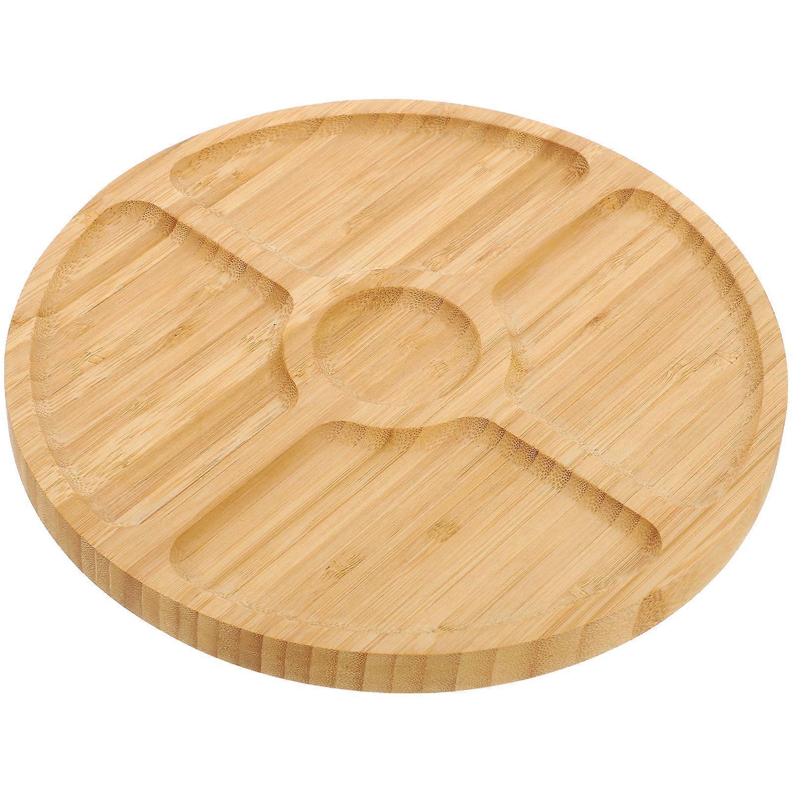 Bamboo Plate Multifunctional Serving Tray for Home Use