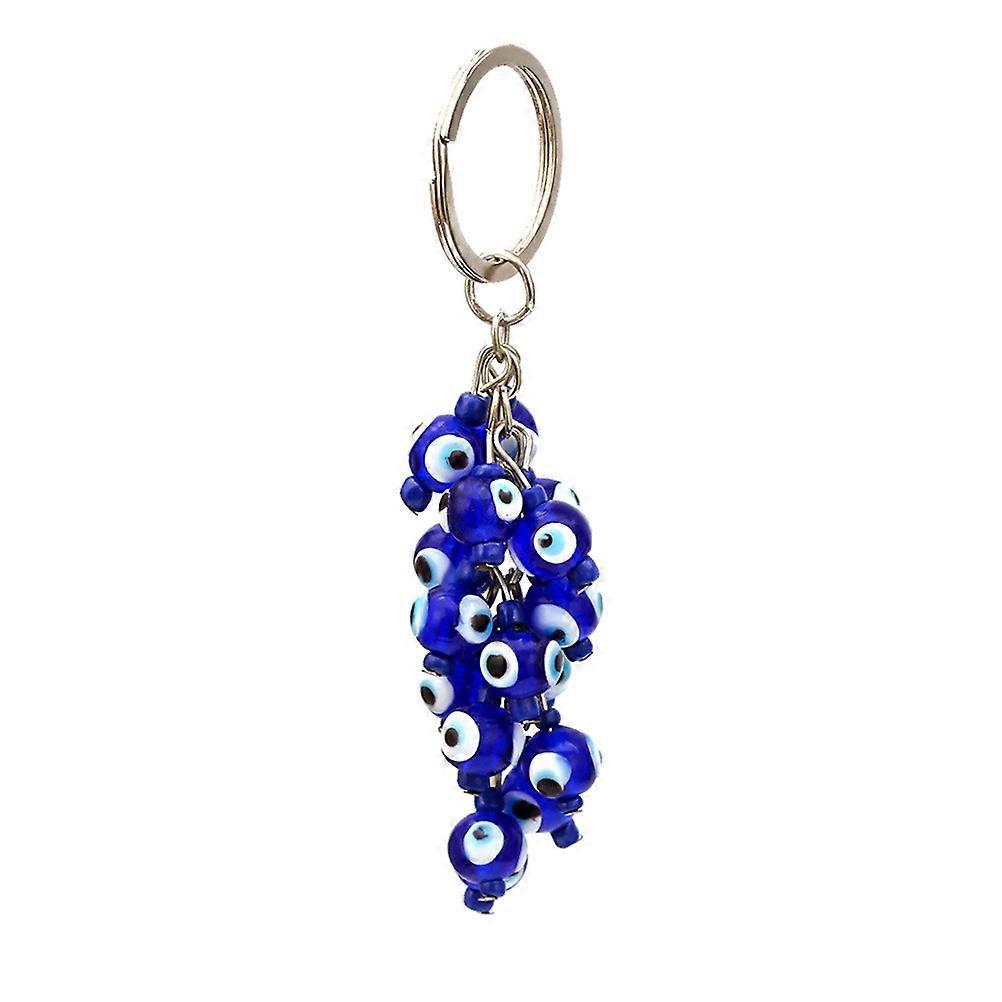Retro Key Ring with Evil Eye Pendant for Key 2Pcs Set