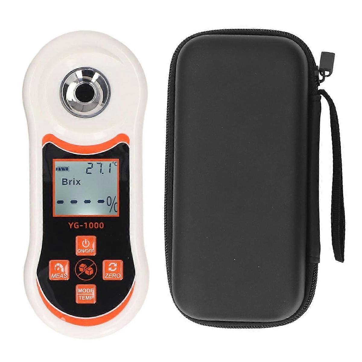 Digital Sugar Refractometer with LCD,0 to 60% Range Meter,Rechargeable Sugar Content Measurement for Fruit Vegetables