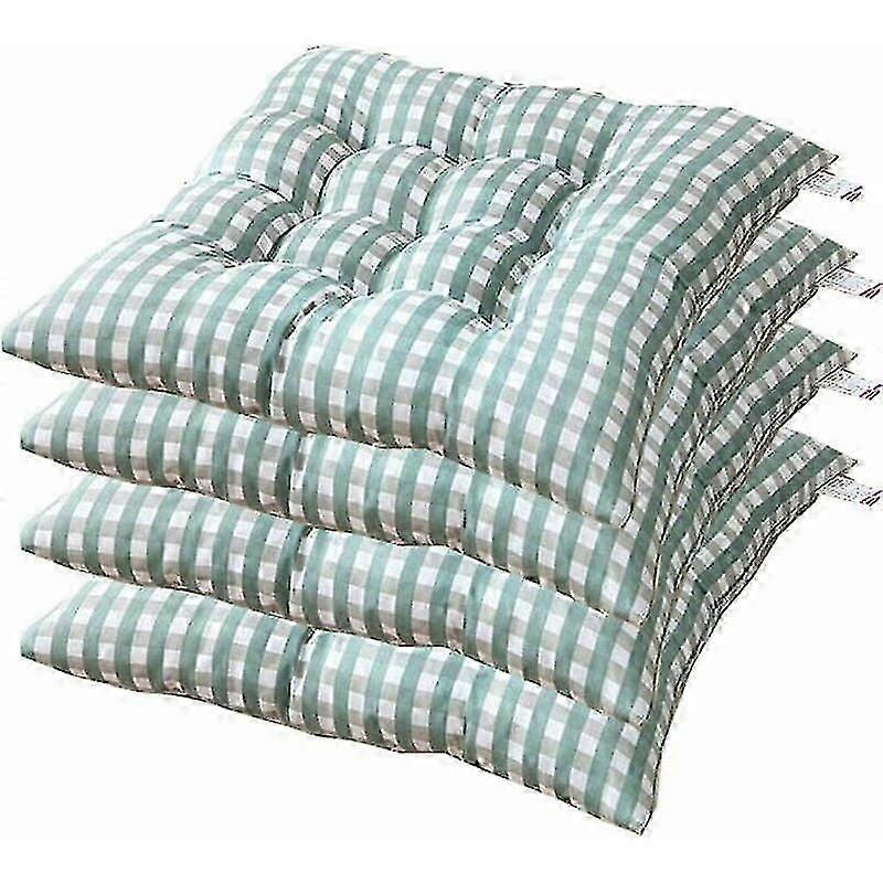 Coussin de chaise 40x40 cm, Set de 4 coussins (vert)