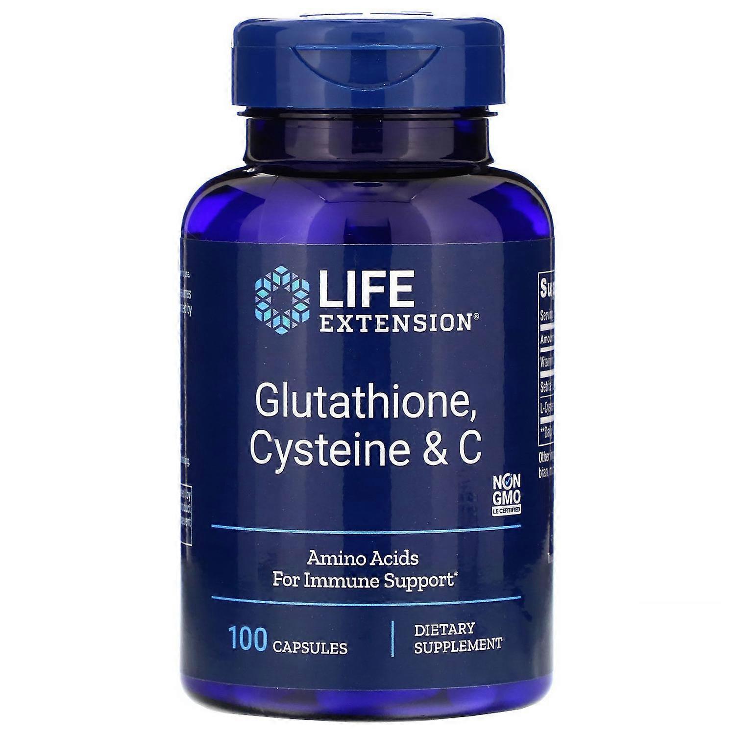 Life Extension, Glutathione, Cysteine & C, 100 Capsules