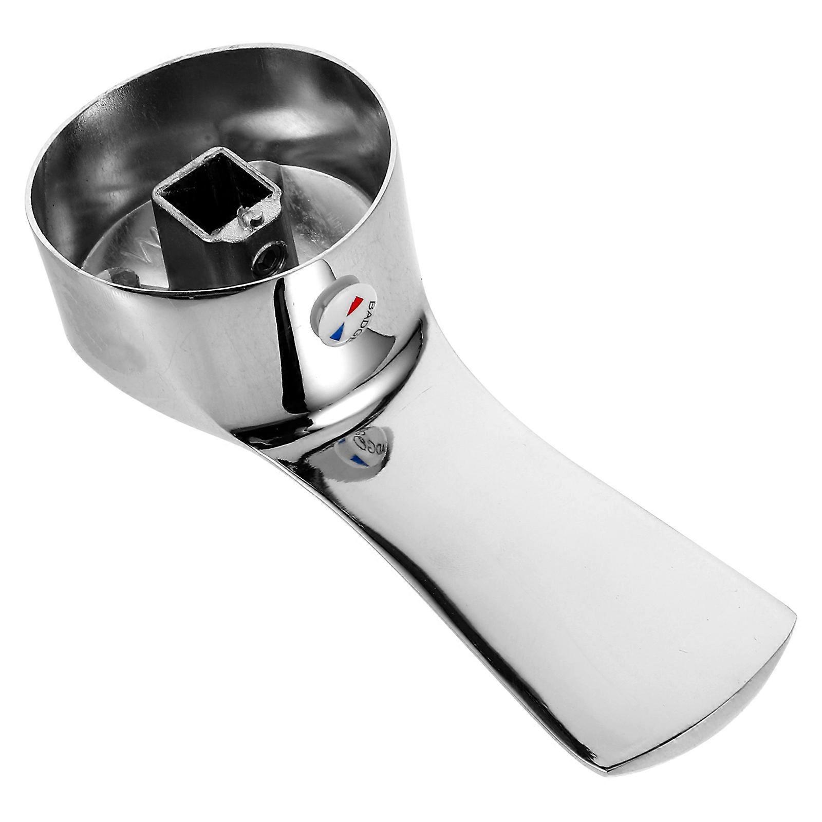 Silver Kitchen Faucet Handle Copper for Bathroom Basin 2Pcs Replacement