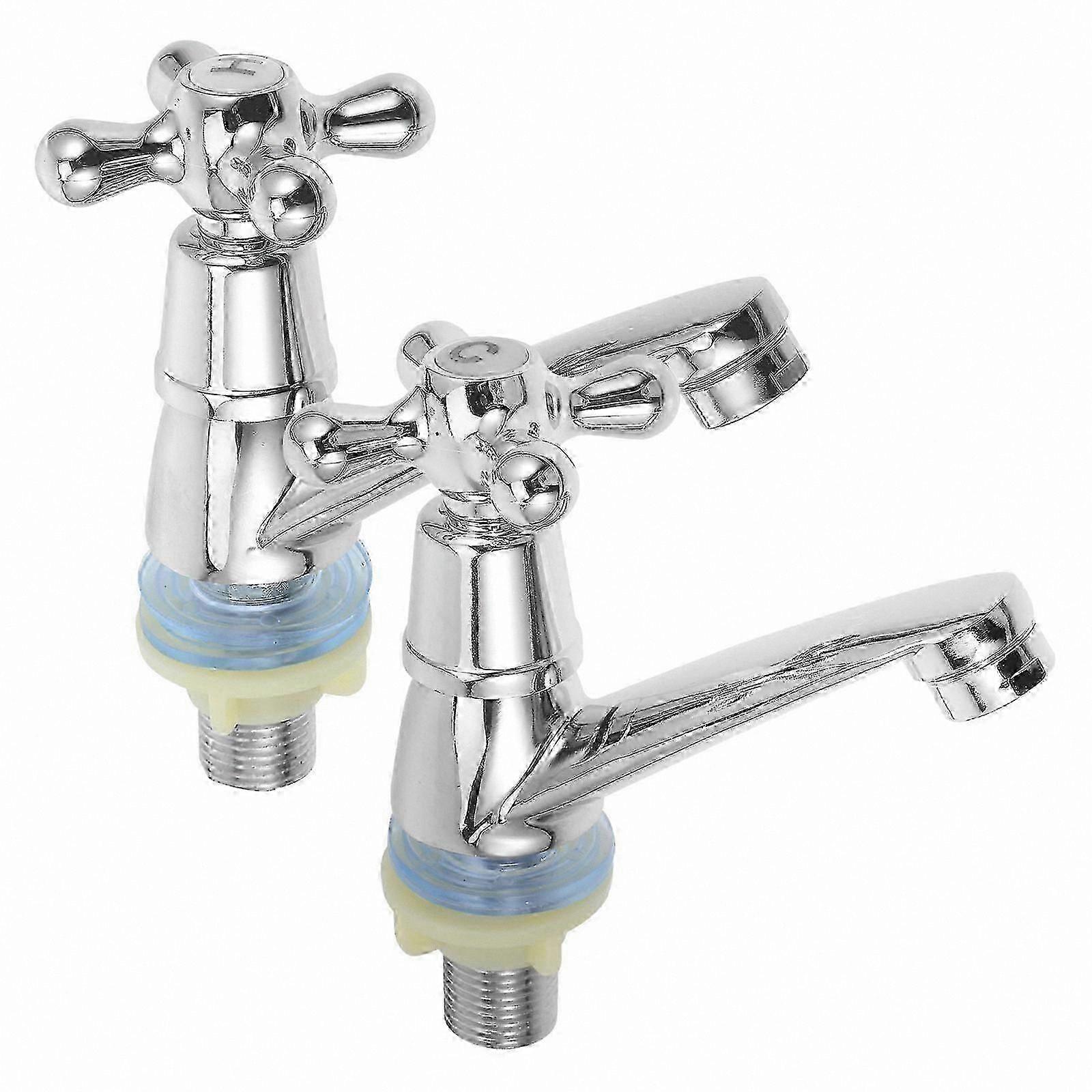 Single Handle Modern Sink Faucet Pair for Bathroom, Cold and Hot Water Types
