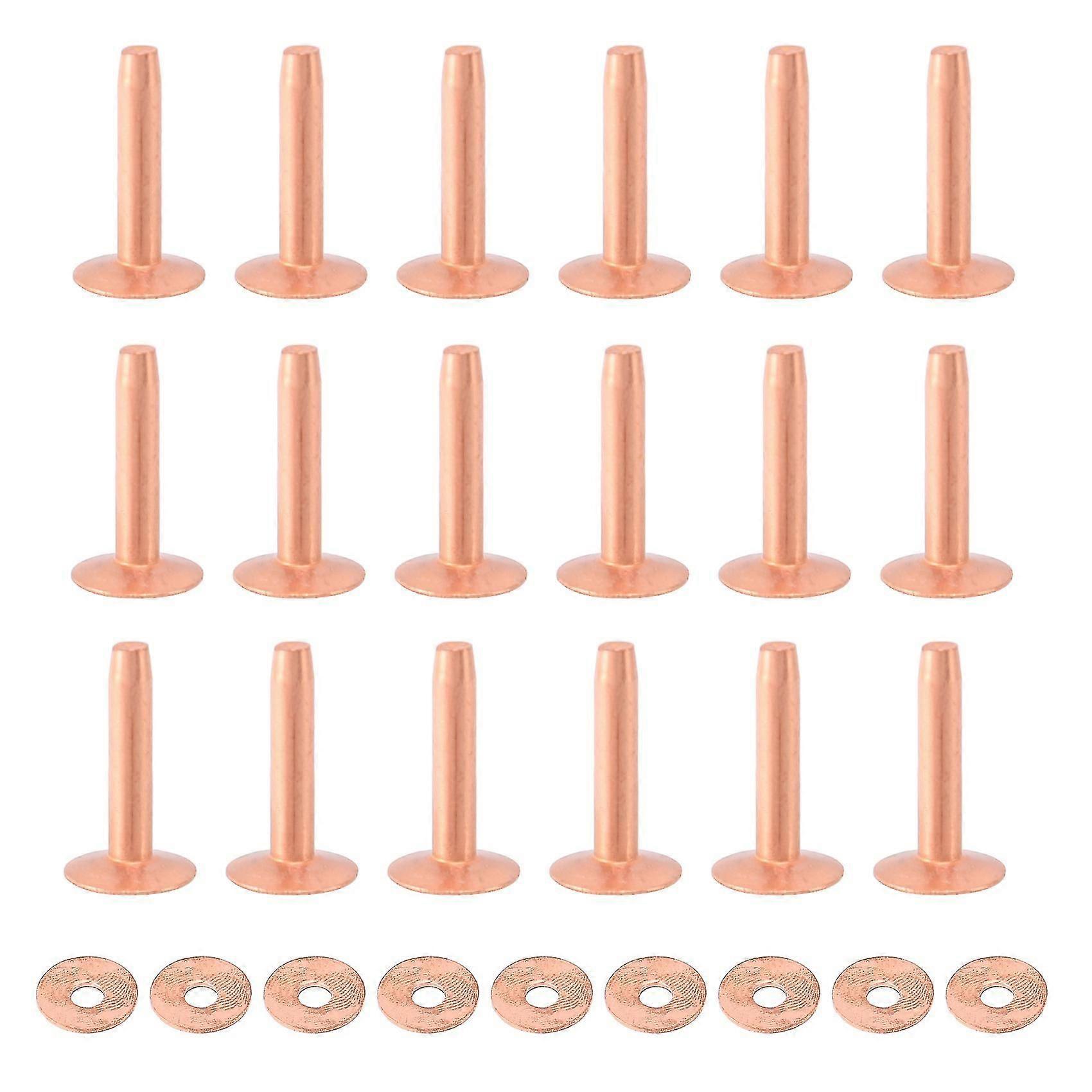 100 Sets Copper Rivets And Burrs Washers Leather Copper Rivet Fastener For Wallets Collars Leather