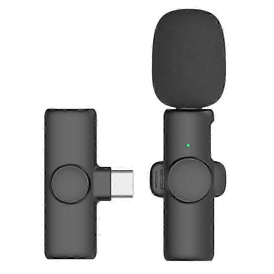 K2 Type-C Wireless Lapel Microphone Plug and Play Noise Reduction Lavalier Mic for Live Interview Mo