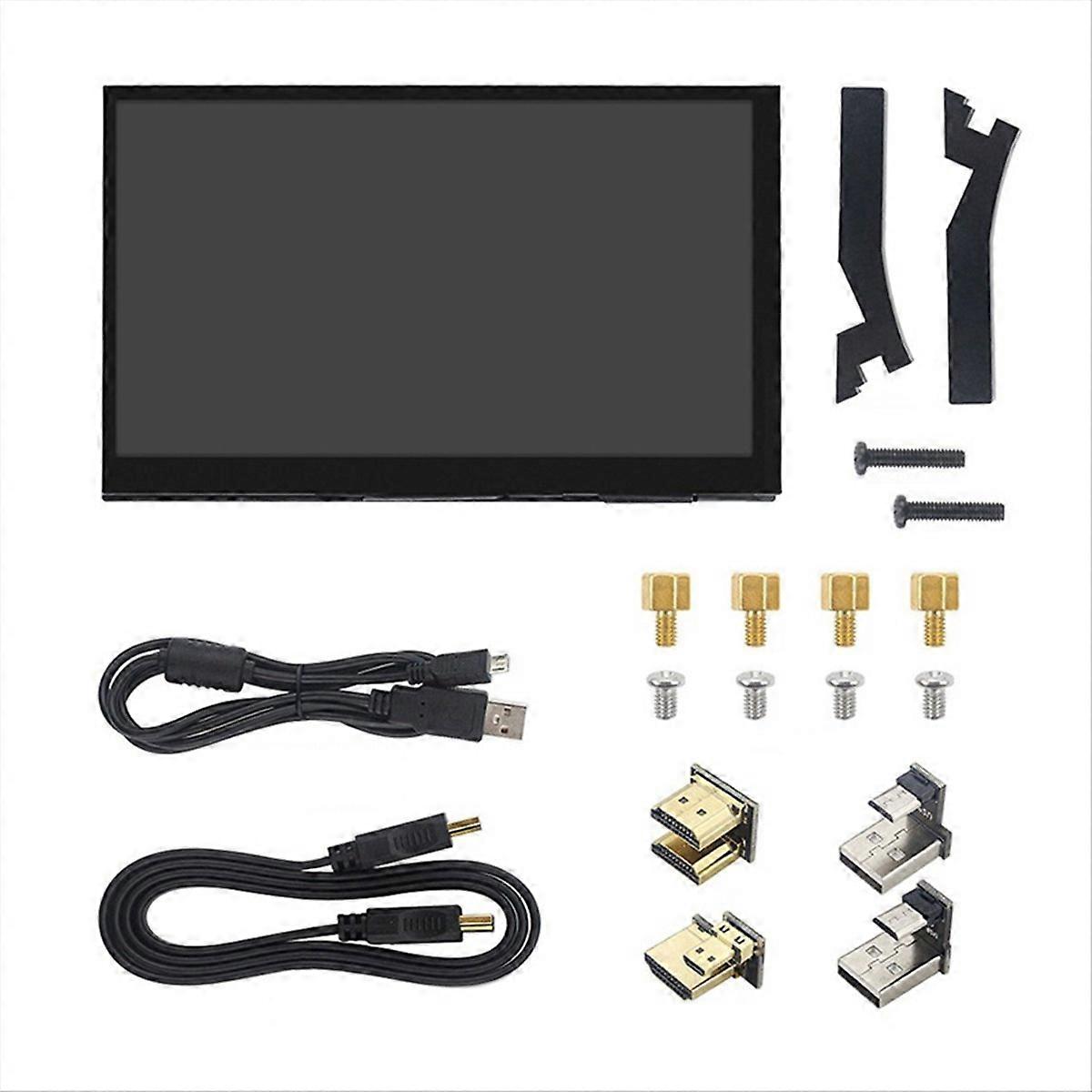Moniteur à écran tactile de 10,1 pouces pour Raspberry Pi 5/4B, IPS 1024x600, deux haut-parleurs, compatible avec Va