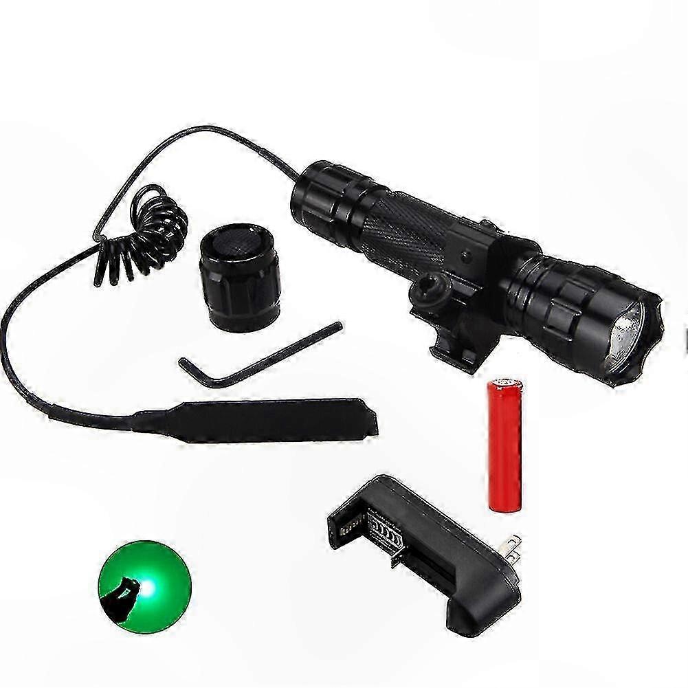 High-Powered LED Hunting Torch with Red/Green/White Light Modes for Outdoor Use