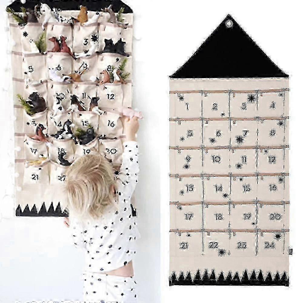 24 πλέγμα τοίχου κρέμονται τσάντες αποθήκευσης Home Decoration Advent Calendar