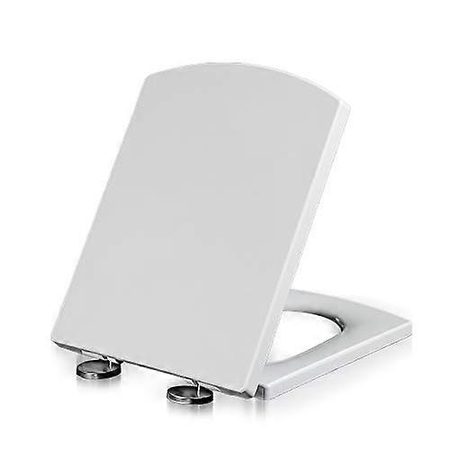 Soft Close White Toilet Seats With Quick Release Hinges Heavy Duty Easy Clean Square Lid