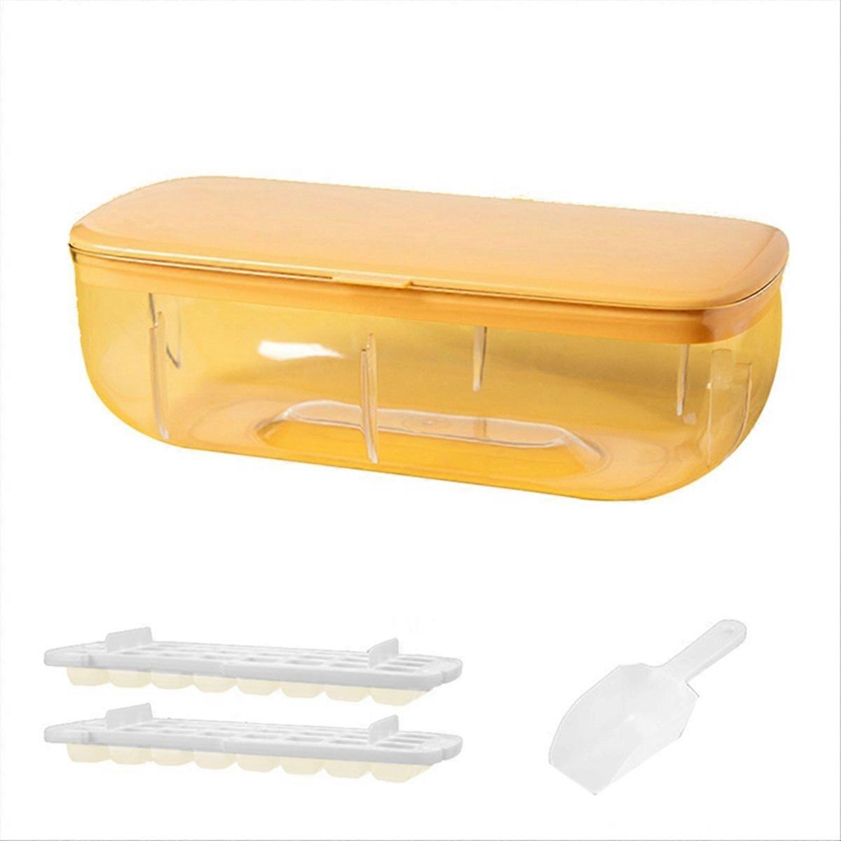 48 Double Silicone Large Capacity Ice Box Ice Storage Ice Box Yellow