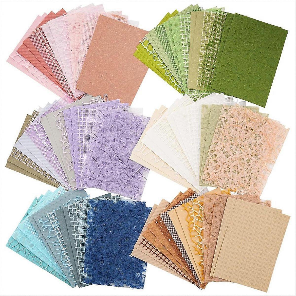 90 Sheets Scrapbook Paper And Decorative Mesh Fabric Assorted Set B