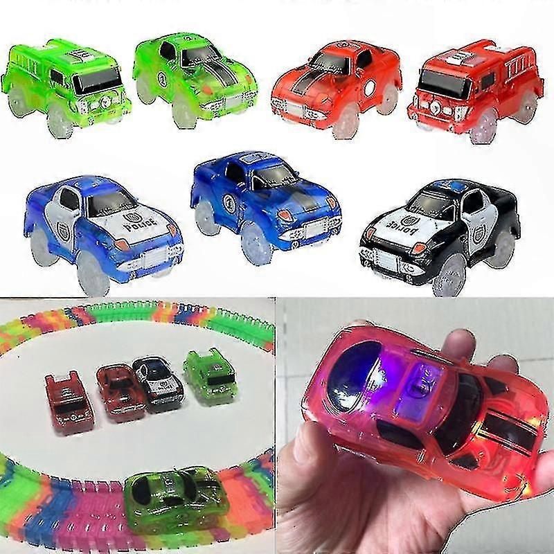 Light-Up Toy Cars Compatible with Various Tracks for Replacement
