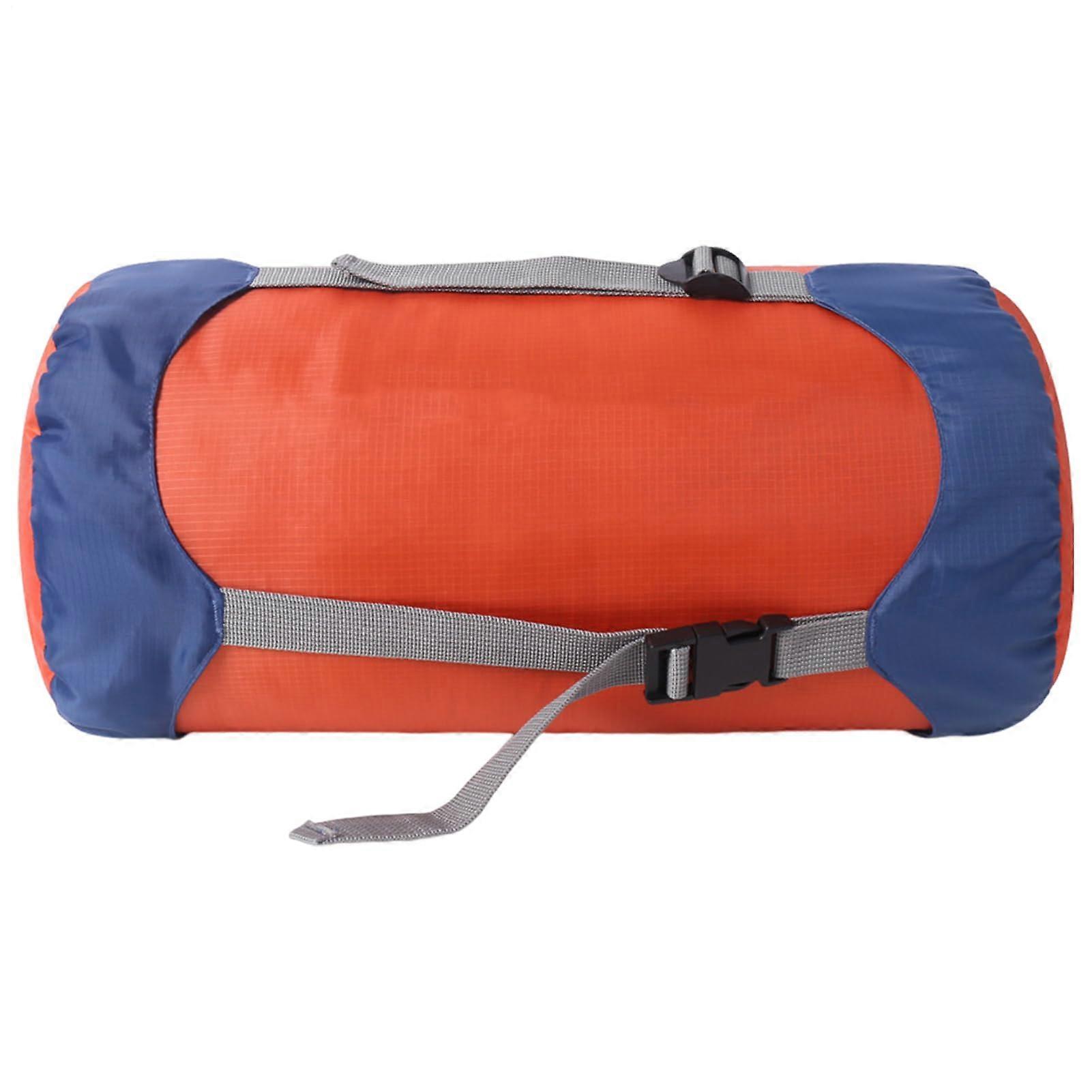 Sac de compression en nylon 35L imperméable pour sac de couchage, sac de compression orange pour la randonnée, portable et multifonctionnel