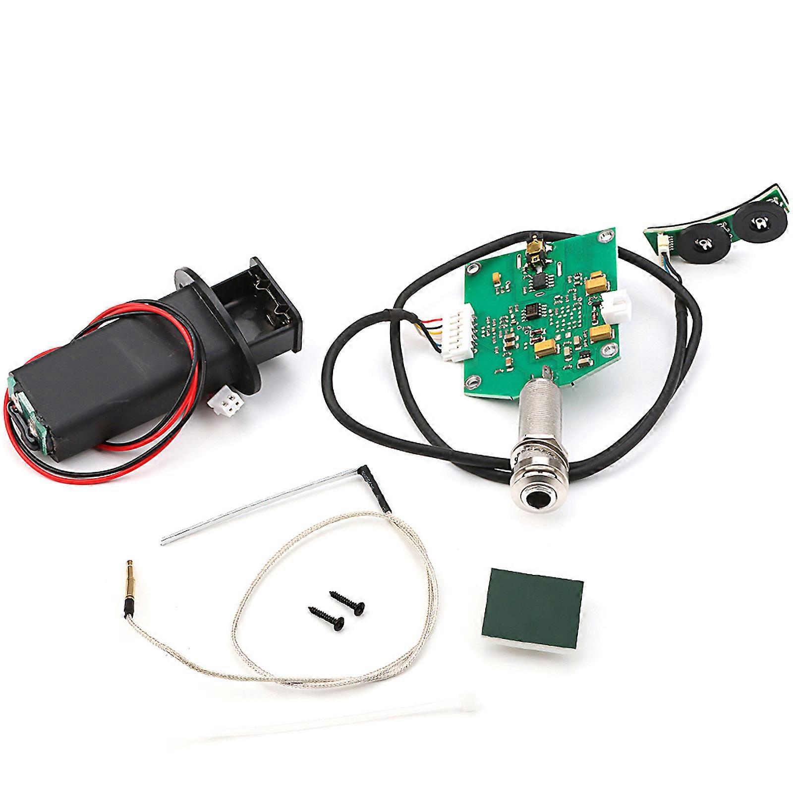 Gitarpickup-forsterker Gitardeltilbehør Piezo-pickup Akustisk gitarforforsterkersystem Gitardel Flerfarget