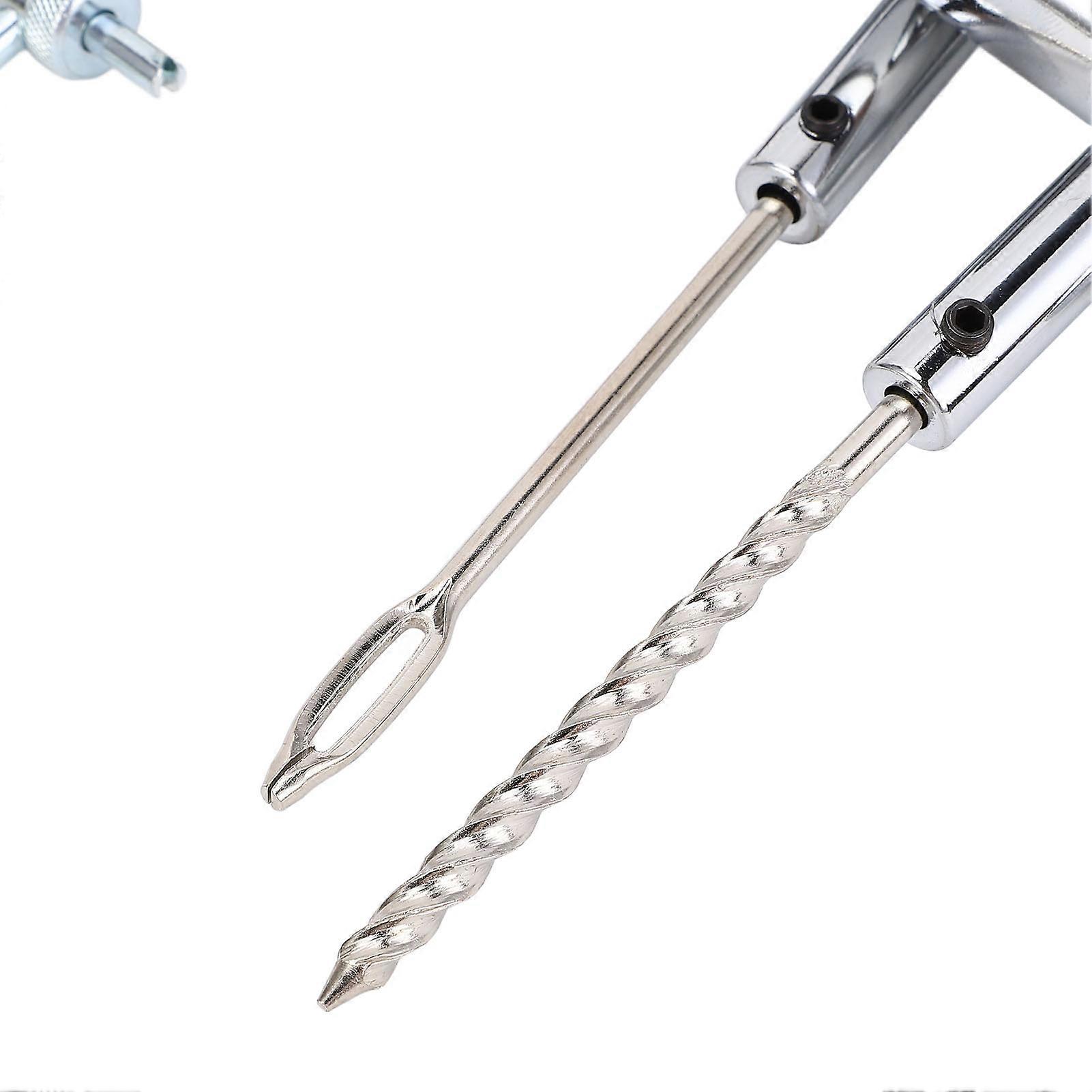 Tire plug kit for tractor with insertion tools