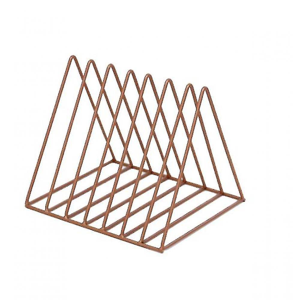 Desk Parts Accessories Wrought Iron Golden Triangle Newspaper Rack Copper