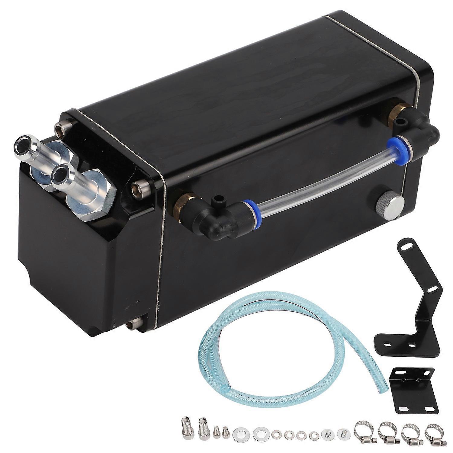 Engine Oil Catch Can Kit 750ml Capacity Aluminium Alloy Replacement for LS1 LS2 LS3 LS6 LS7 LS9Black