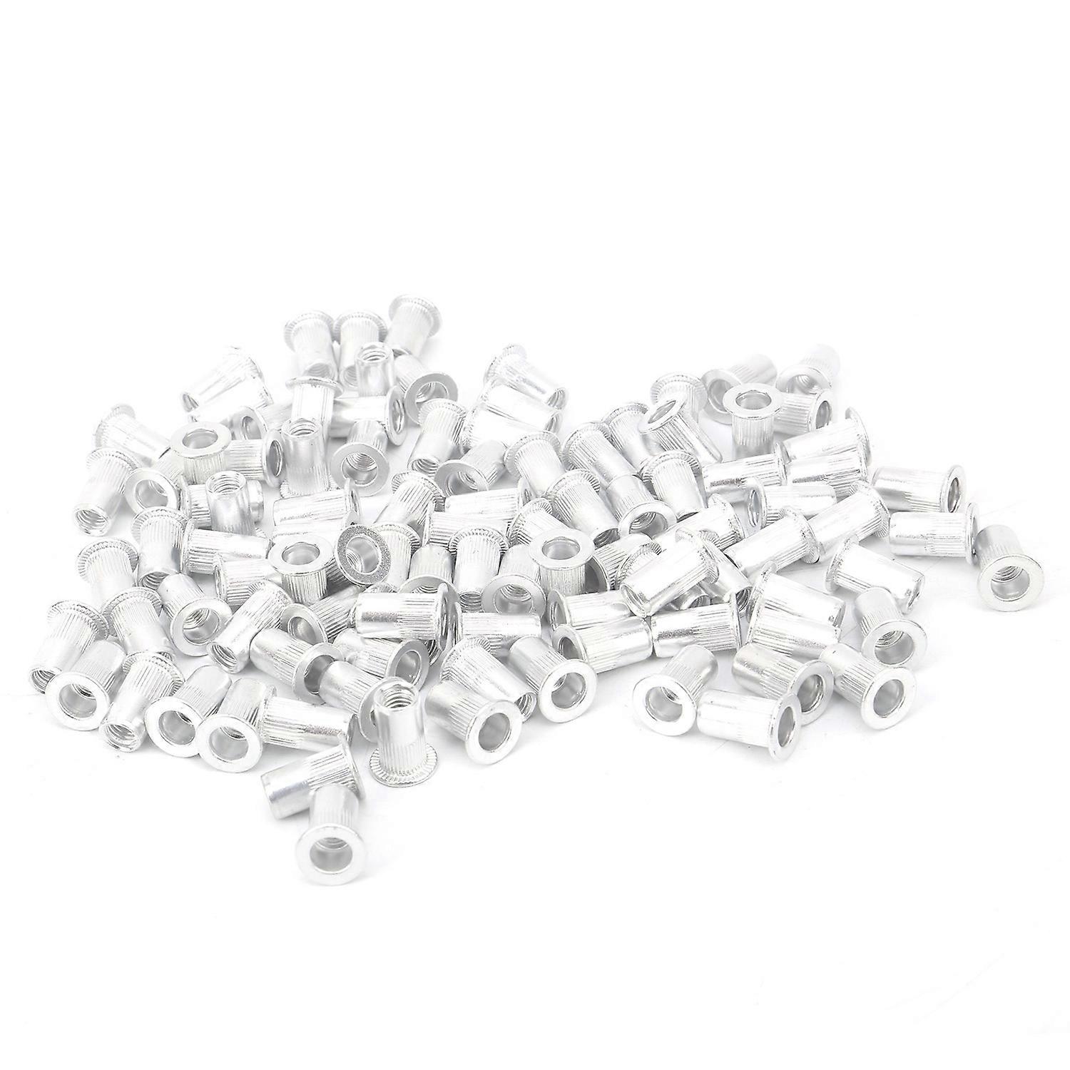 100Pcs Pull Riveting Nuts Aluminum Flat Head Vertical Hardware Accessories WJ‑30045M5