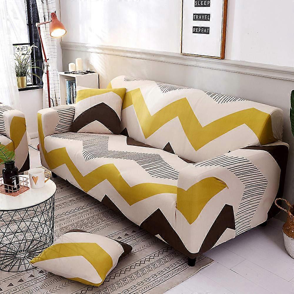 Reversible Floral 2 Seater Sofa Slipcover, Stretchy Polyester Spandex Couch Protector