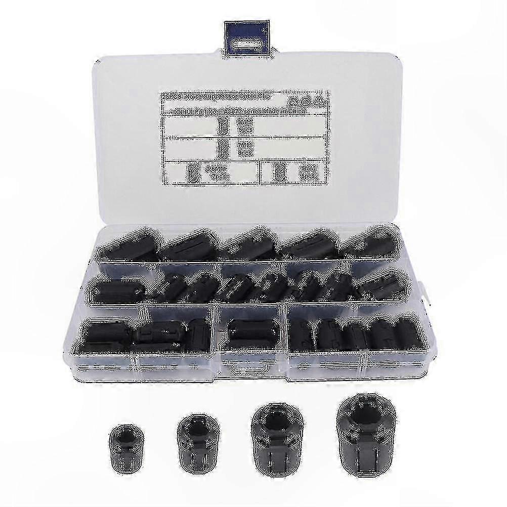 25-Pack Ferrite Core Rings for Noise Suppression on Power Cables SZRH
